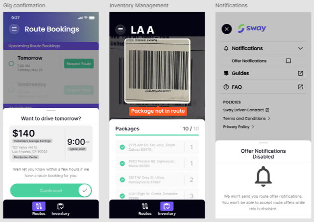 Sway App Screenshots